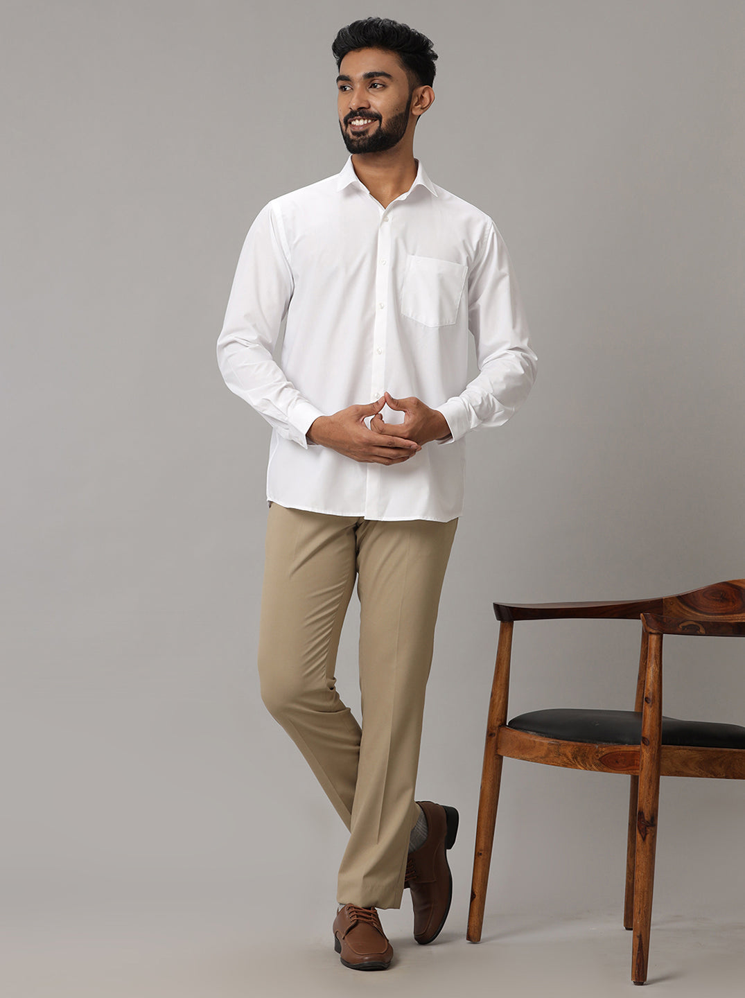 Best Formal Full Sleeves Men's White Shirts of Viveagham