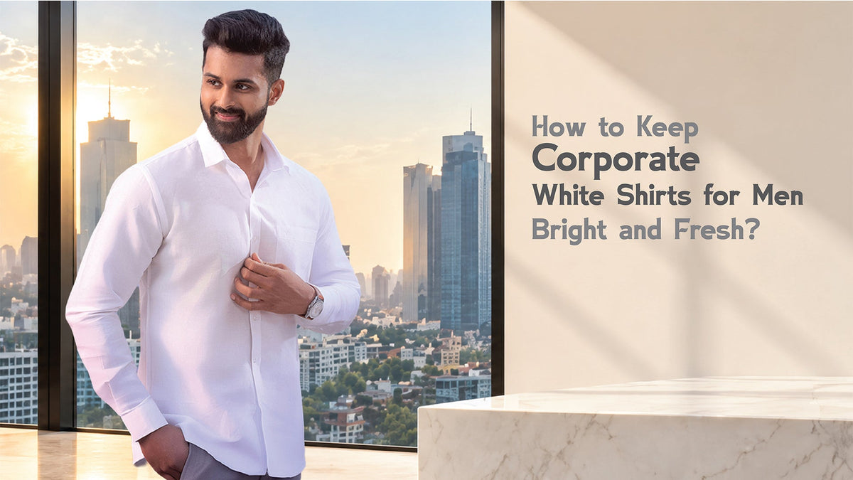 How to Keep Corporate White Shirts for Men Bright and Fresh?